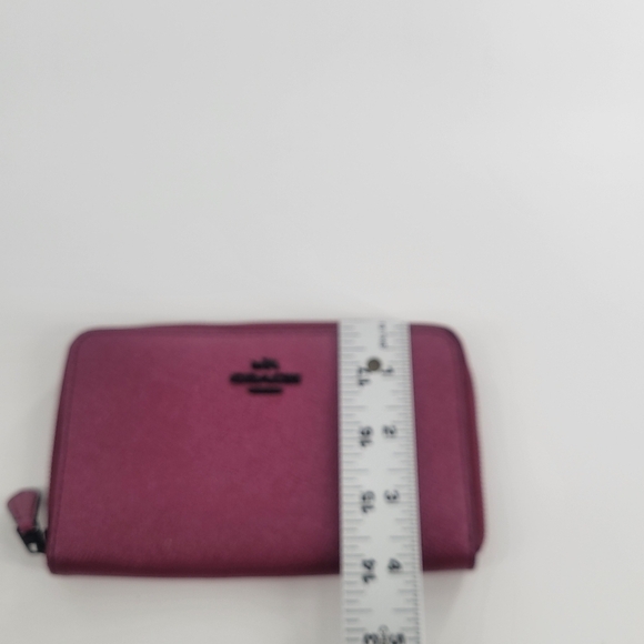 Coach Women's Small Zip Around Wallet Metallic Mauve New - Picture 2 of 5